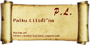 Palku Liliána névjegykártya